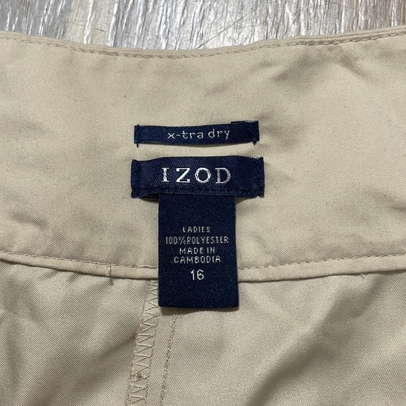 IZOD size 16 Pleated Khaki Tan Buckle Tennis Skort - Picture 3 of 4